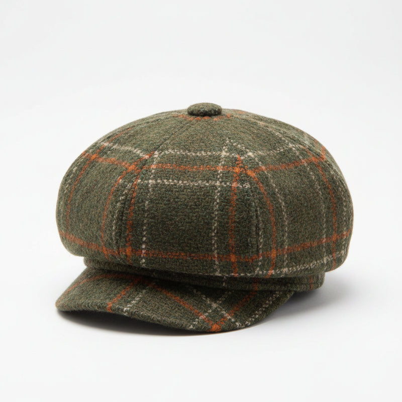 Sterling Huanji Lightweight Octagonal Beret™  With Cloud Check Pattern