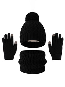 Sterling™  Deluxe Children's Knit Winter Hat Scarf And Gloves Color Block Set