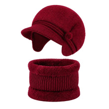 Sterling Winter Hat™ Set Curved Brim Lined Beanie Flower Detail Neck Warmer