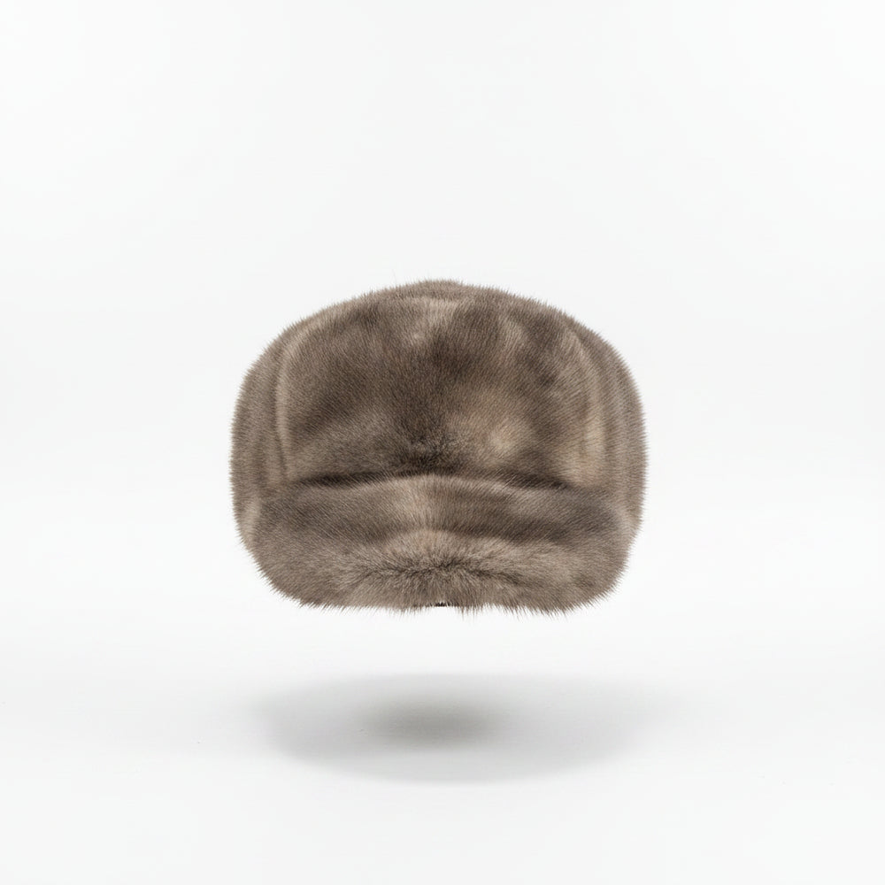 Sterling Mink Fur Winter Baseball Cap™ with Adjustable Fit
