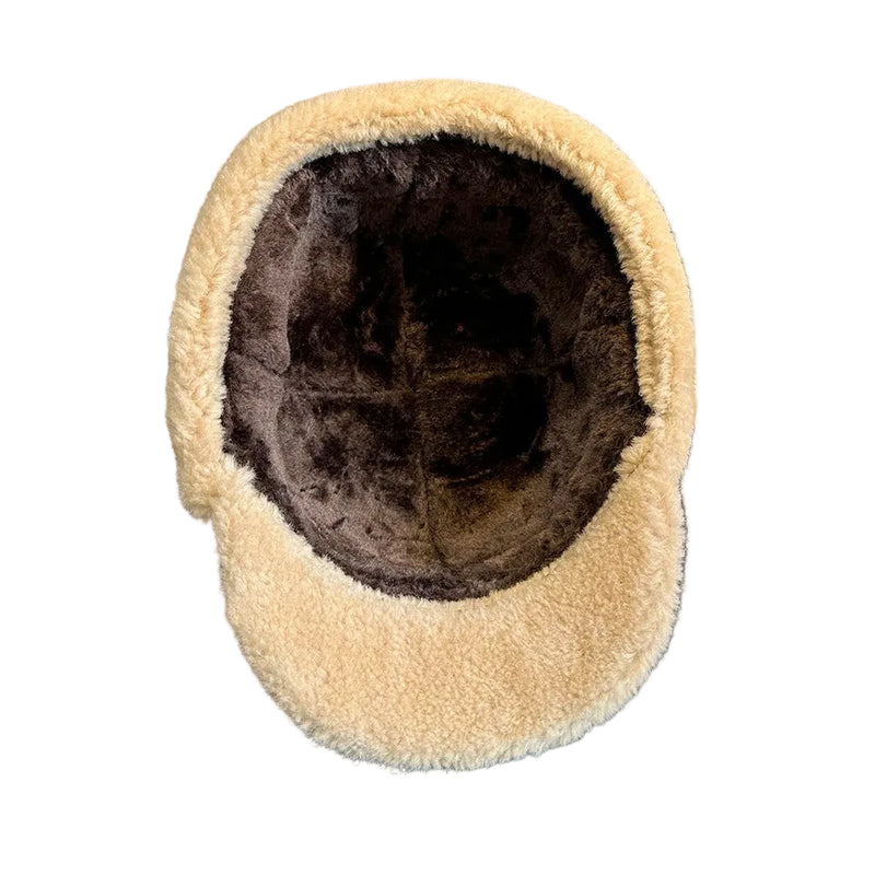 Sterling™ Leather Bomber Cap Lamb Wool Lined Earflaps