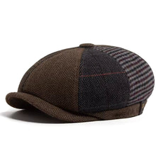 Sterling Vintage Newsboy™ Octagonal Herringbone Elastic Cap