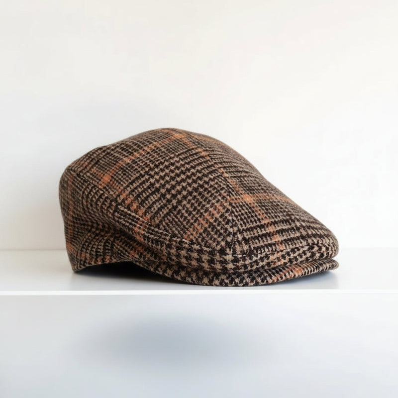 Sterling Casual Plaid Newsboy Cap™ Polyester Tweed Adjustable Fit