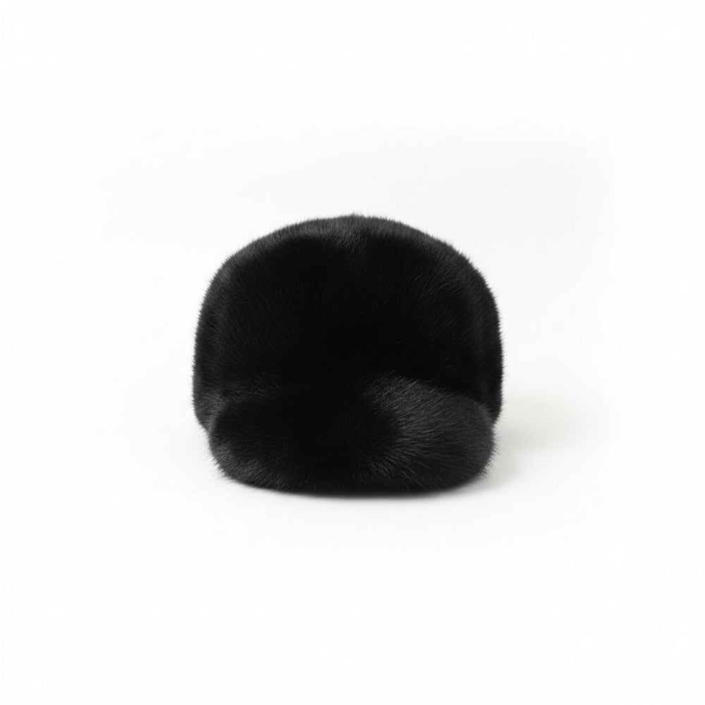 Sterling Mink Fur Winter Baseball Cap™ with Adjustable Fit