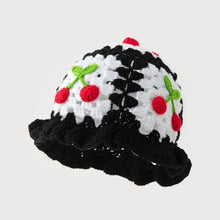 Sterling™ Crochet Knit Beanie with Floral Fruit Detail