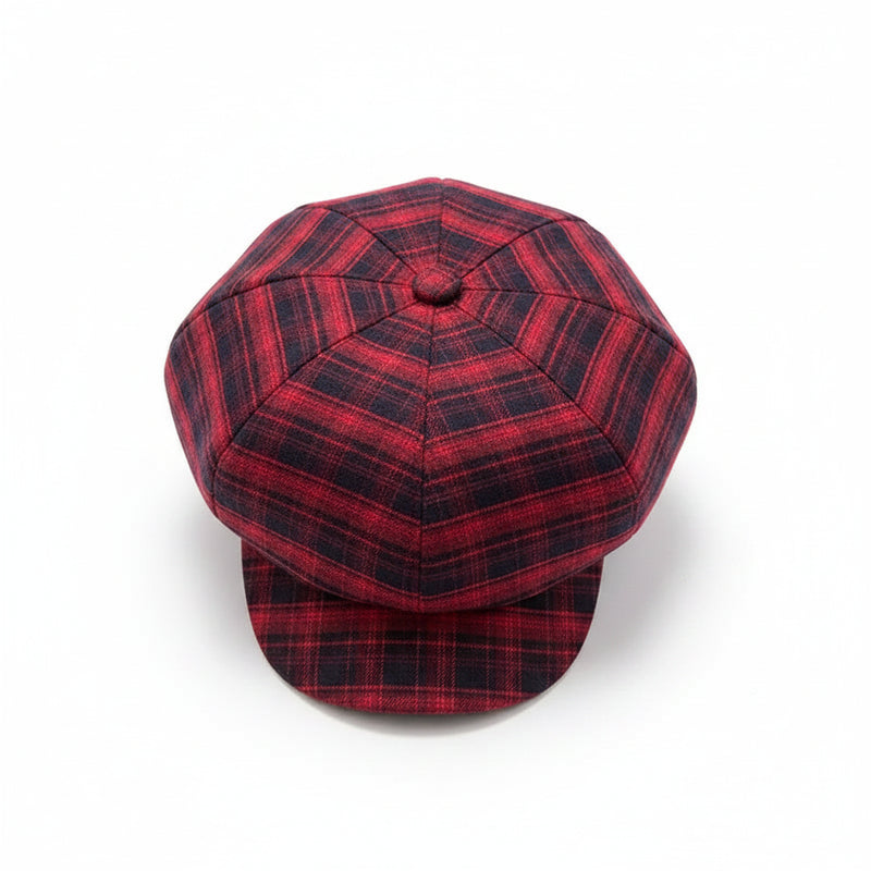 Sterling Huanji Lightweight Octagonal Beret™  With Cloud Check Pattern