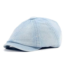 Sterling Denim Newsboy Cap Cotton Crown Adjustable Back