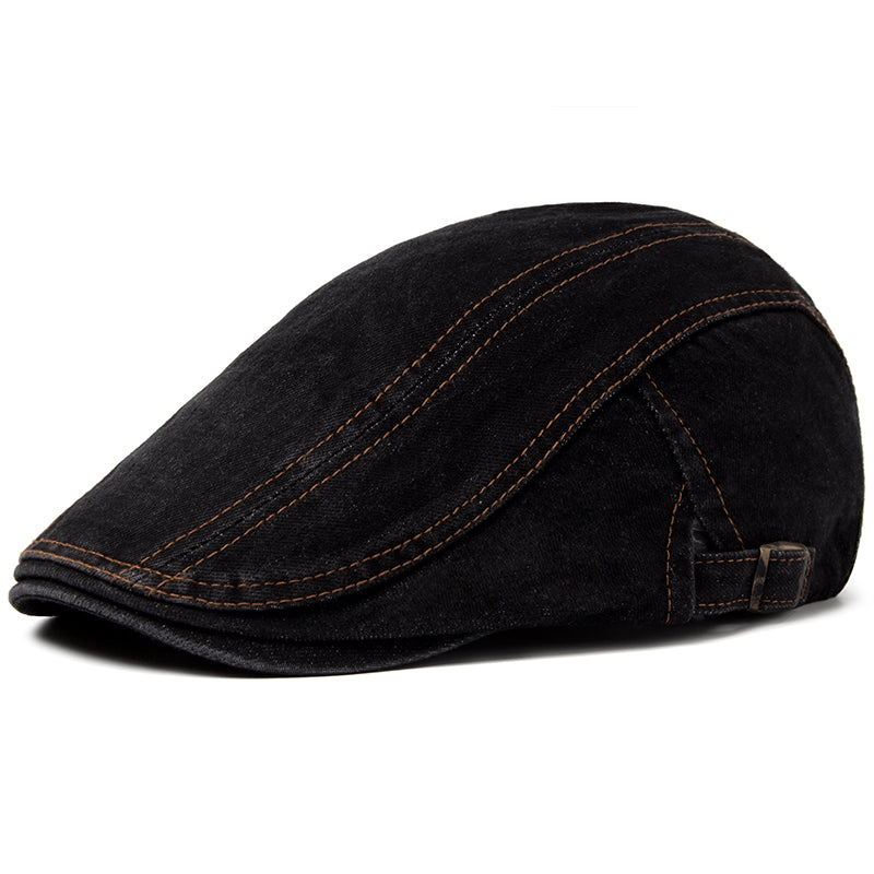 Sterling Four Seasons Denim™ Newsboy Cap Washed Flat Brim