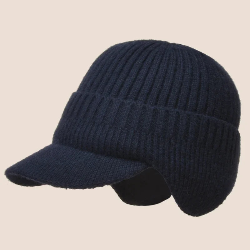 sterling Kellan Winter Cap™  in Acrylic Knit with Earflaps and Short Brim