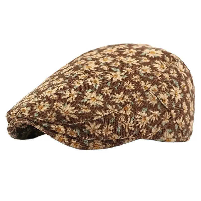 Sterling Corduroy Print Newsboy Cap™ Flat Peaked Corduroy Visor