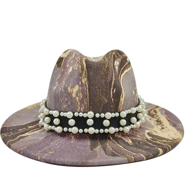 Sterling Fedora Hat™ Modern Psychedelic Pearl Design