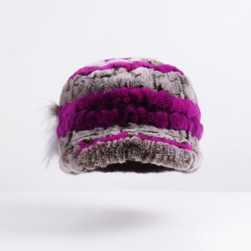 Sterling Rex Knit™ Beanie Winter Hat Rabbit Fur Soft Knitted Finish