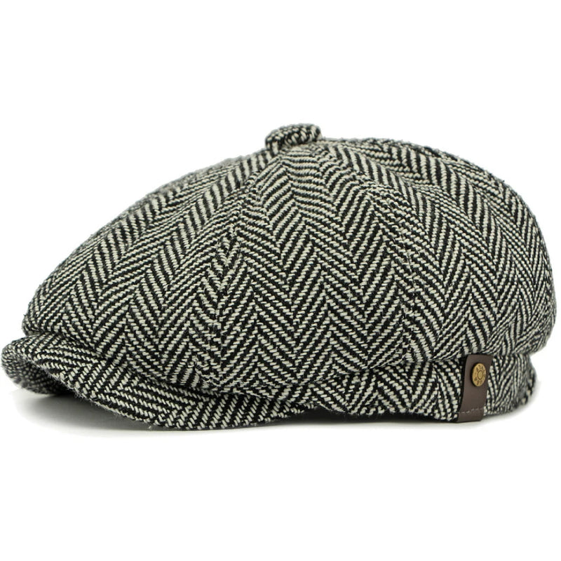 Sterling HT4942 Plaid Wool Blend Beret™ with Patchwork Design
