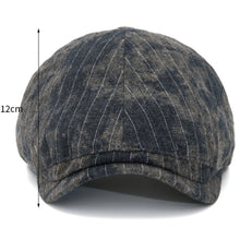Sterling Striped Cotton Flat Cap™ Adjustable Side Buckle