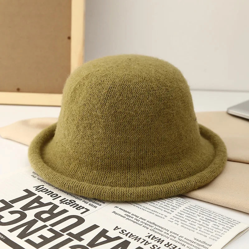 Sterling Elowen Wool Knit Topper Hat™  With Rolled Brim