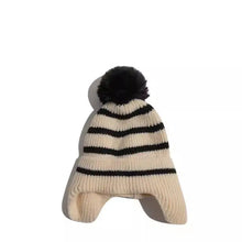 Sterling Marlow Striped Knit Earflap Beanie™ with Pom Pom