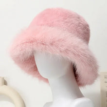 Sterling Solea Winter Bucket Hat™ Faux Mink Plush Bright Yellow