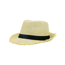 Sterling Trilby Straw Hat™ Frayed Brim Summer Style