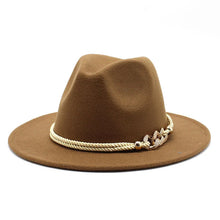 Sterling Fedora Hat Rope Band™ With Chain Accent