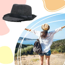 Sterling Trilby Straw Hat™ Frayed Brim Summer Style