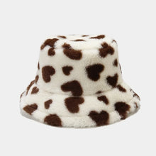 Sterling Amora Faux Fur Bucket Hat™ with Heart Print