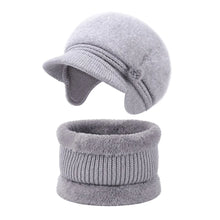 Sterling Winter Hat™ Set Curved Brim Lined Beanie Flower Detail Neck Warmer