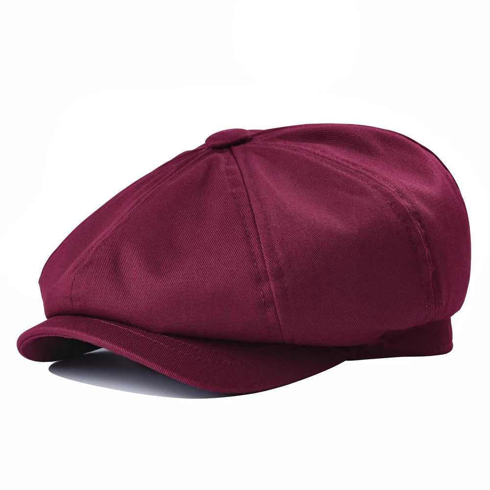 Sterling VL003 Cotton Newsboy Cap™   With Eight Panel Button Crown