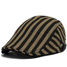Sterling Vintage Stripes Plaid Flat Cap™ Cotton Linen Lightweight Visor