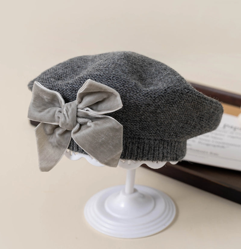 Sterling Elodie Kids Knit Beret™ with Bow Detail