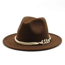 Sterling Fedora Hat Rope Band™ With Chain Accent