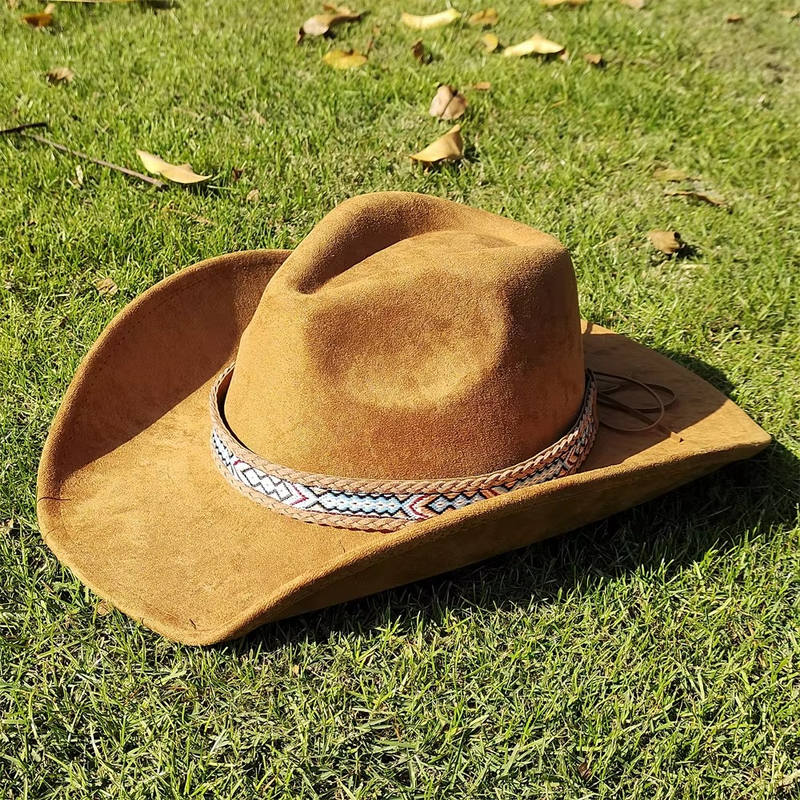 Sterling Classic Suede Western Cowboy Fedora Hat™ Pinched Crown