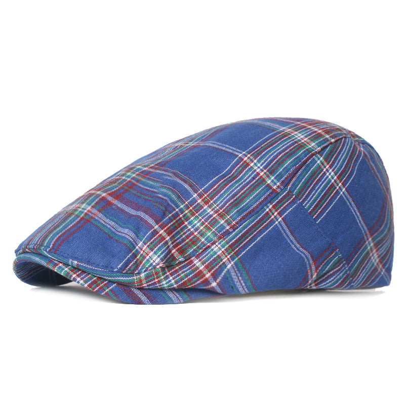 Sterling Fine Stripe Lattice Beret™ Plaid Duckbill Brim