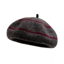 Sterling™ Striped Wool Blend Beret Soft Dome Painter Cap