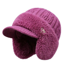 Sterling™ Marlowe Fleece Knit Beret Cap With Plush Ear Flaps