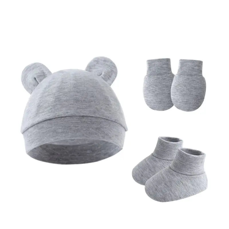 Sterling™ Newborn Bow Beanie and Mittens Set