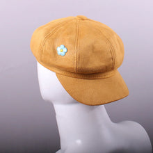 Sterling Retro Beret™ Yellow Fabric Cap Short Brim