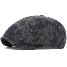 Sterling Striped Cotton Flat Cap™ Adjustable Side Buckle