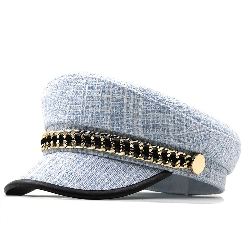 Sterling Octagonal Chain™ Duckbill Cap Flat Top Detail