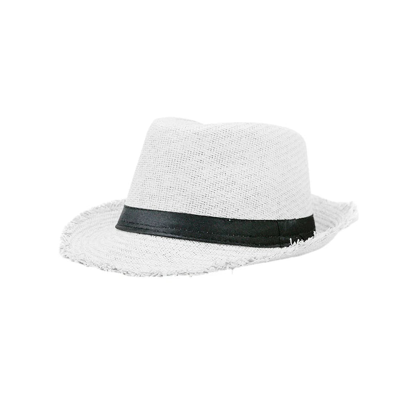 Sterling Trilby Straw Hat™ Frayed Brim Summer Style