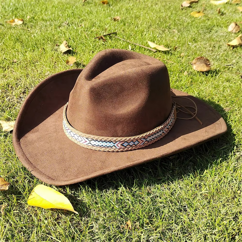 Sterling Classic Suede Western Cowboy Fedora Hat™ Pinched Crown