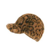 Sterling™ Faux Fur Baseball Cap With Leopard Print