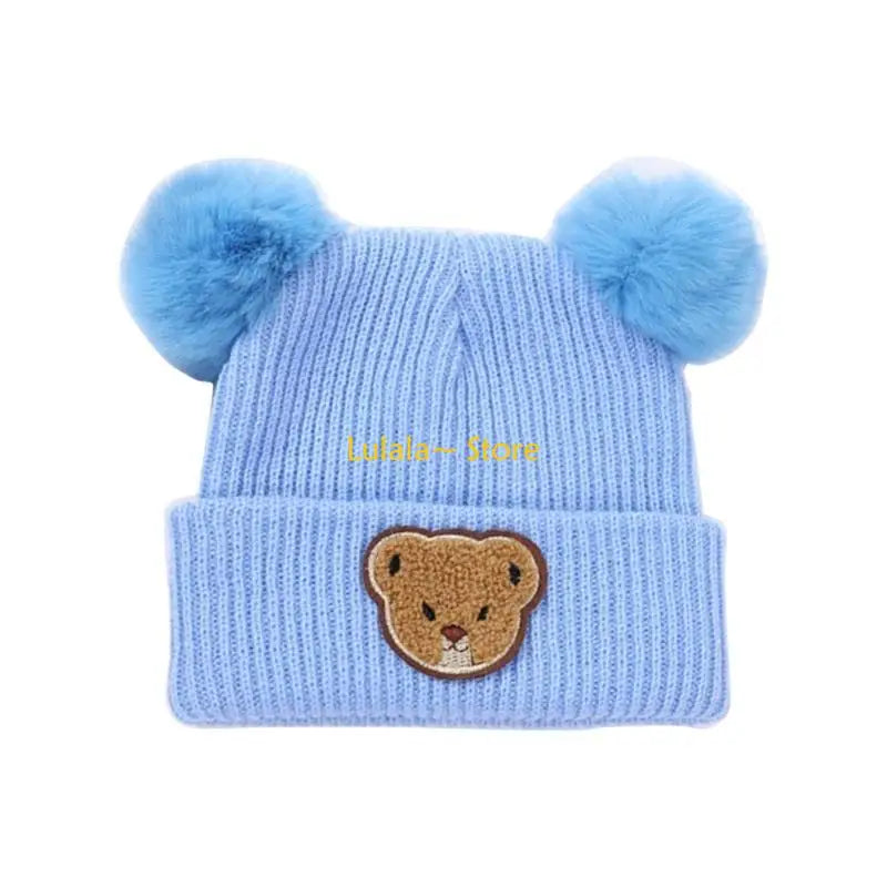 Sterling™ Child Winter Knit Bonnet with Double Pom Poms
