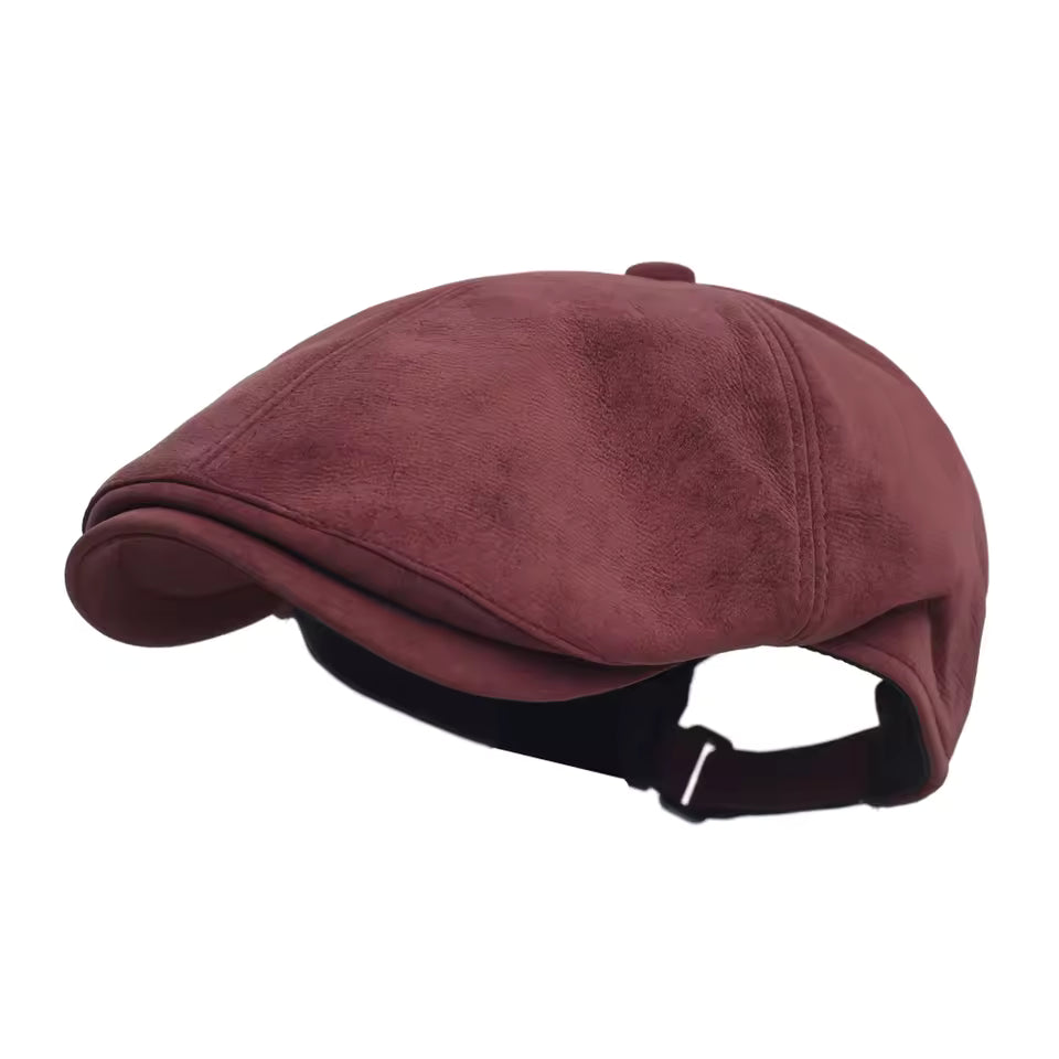 Sterling Autumn Winter Faux Leather™ Newsboy Cap PU Flat Brim