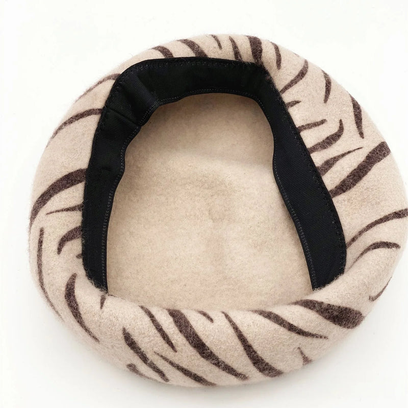 Sterling™ Retro Striped Pumpkin Beret Wool Blend Artist Hat