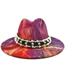 Sterling Fedora Hat™ Modern Psychedelic Pearl Design