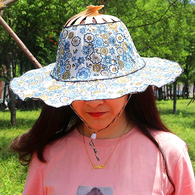 Sterling Foldable Bamboo Hat™ Wide Brim Bamboo Cord Detail