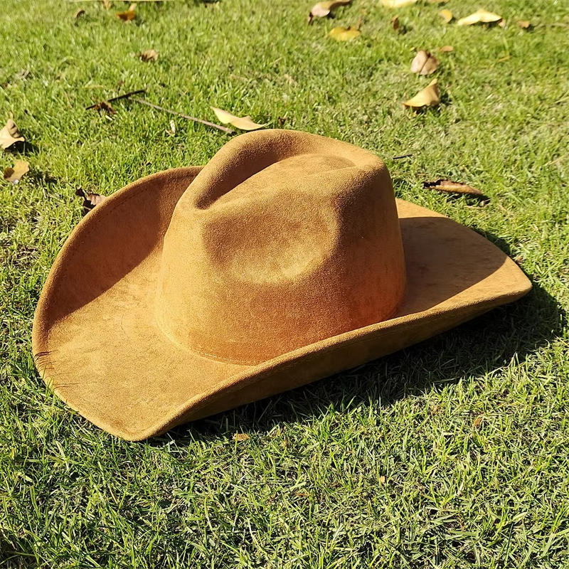 Sterling Classic Suede Western Cowboy Fedora Hat™ Pinched Crown