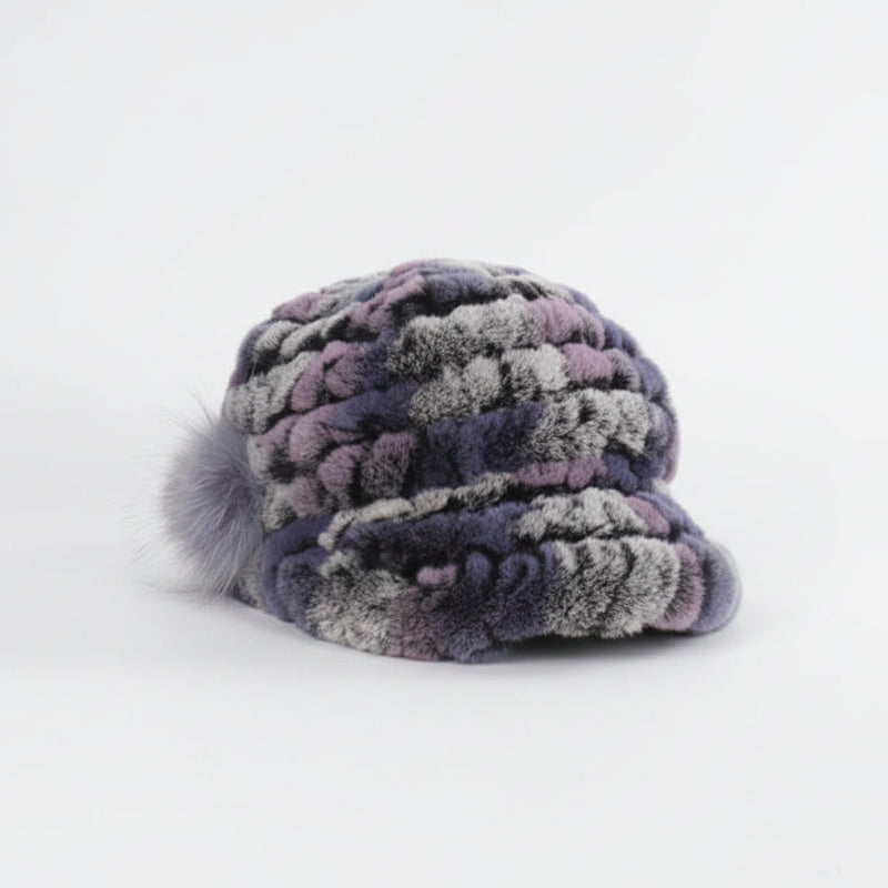 Sterling Rex Knit™ Beanie Winter Hat Rabbit Fur Soft Knitted Finish