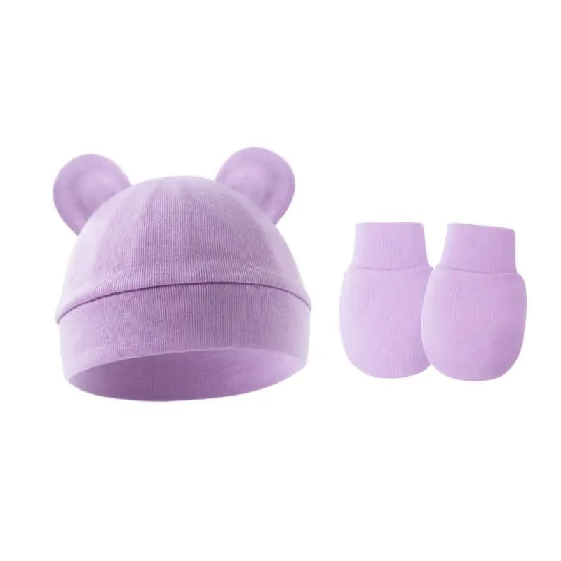 Sterling™ Newborn Bow Beanie and Mittens Set