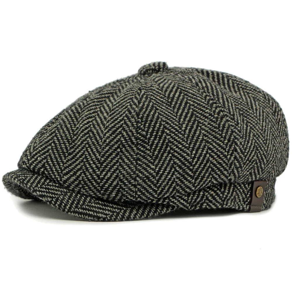 Sterling HT4942 Plaid Wool Blend Beret™ with Patchwork Design